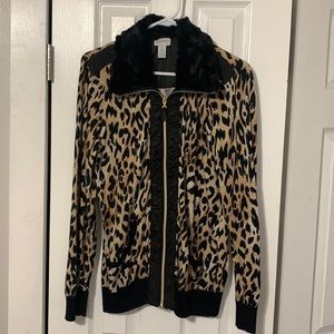 Leopard print light weight jacket